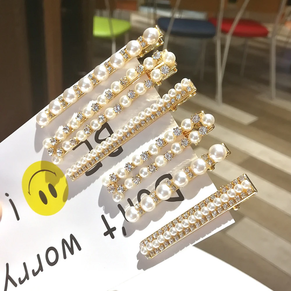 Korean popular simple hair accessories strip pearl hairpin fashion hair clips for women charm jewelry
Korean popular simple hair accessories strip pearl hairpin fashion hair clips for women charm jewelry
