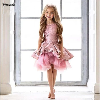Gorgeous Pink Toddler Flower Girl Dresses Pageant Prom Party Gowns Sleeves Beads Kid Formal Communion Dress 
Gorgeous Pink Toddler Flower Girl Dresses Pageant Prom Party Gowns Sleeves Beads Kid Formal Communion Dress