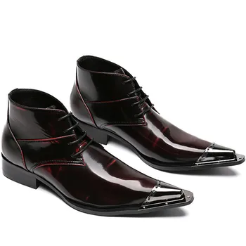 Vintage red formal wedding lace up men shoes quality fashion businessmen iron pointed toe brogue dress Boots
Vintage red formal wedding lace up men shoes quality fashion businessmen iron pointed toe brogue dress Boots