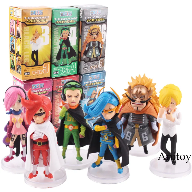 One Piece Figure Anime Vinsmoke Family Judge Reiju Ichljl Niji Sanji Yonji PVC Action Figures Toys 6pcs/set 7.5-8.5cm KT4821
One Piece Figure Anime Vinsmoke Family Judge Reiju Ichljl Niji Sanji Yonji PVC Action Figures Toys 6pcs/set 7.5-8.5cm KT4821