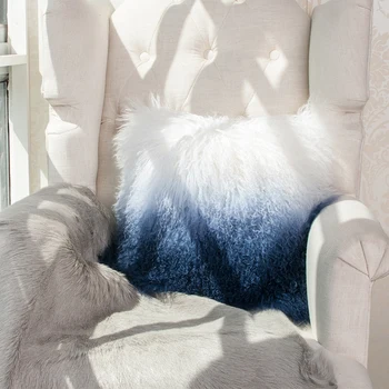Tibet sheepskin curly fur cushion, gradational blue color soft sheep fur throw for furniture , real Mongolian sheep fur
Tibet sheepskin curly fur cushion, gradational blue color soft sheep fur throw for furniture , real Mongolian sheep fur