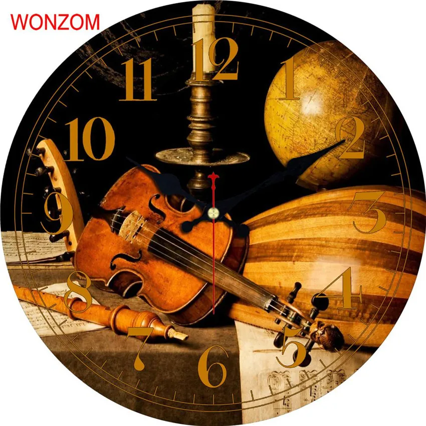 Duży zegar ścienny 12 Cali, rustykalny styl, nie tykający, bateryjny, drewniana kuchenna dekoracja zegarowa - Wianko - 10