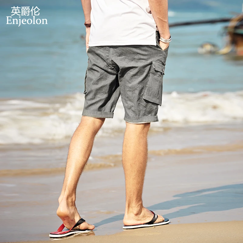 Enjeolon Summer cool Casual jeans Shorts Men Cotton solid shorts male Available Knee length casual pocket jeans short K6430
Enjeolon Summer cool Casual jeans Shorts Men Cotton solid shorts male Available Knee length casual pocket jeans short K6430