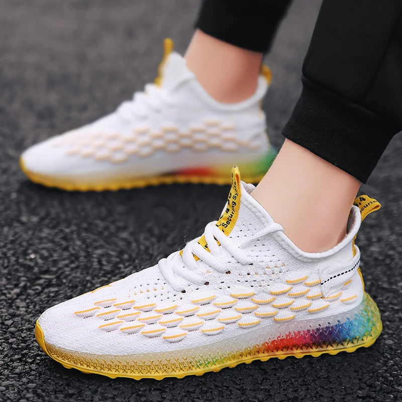 Mens Summer Running Shoes Breathable Mesh Road Running Sports Shoes Popular New Trend Color Soles Free Running Sports Shoes Men
Mens Summer Running Shoes Breathable Mesh Road Running Sports Shoes Popular New Trend Color Soles Free Running Sports Shoes Men