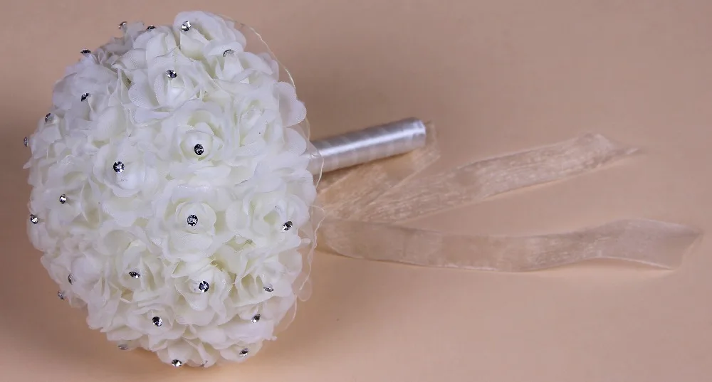 Artificial Rose Flowers 8.5" Bouquet With Rhinestone Satin Roses 36 Flower Heads White Ivory Wedding Bouquet Bridal Bouquet
Artificial Rose Flowers 8.5" Bouquet With Rhinestone Satin Roses 36 Flower Heads White Ivory Wedding Bouquet Bridal Bouquet