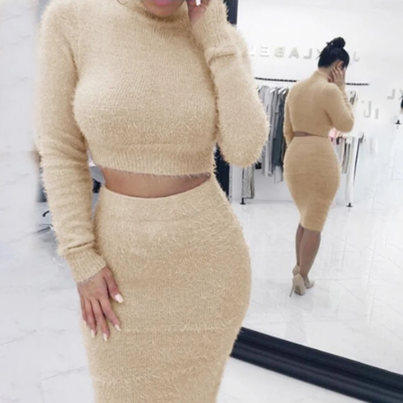 Bigsweety Women 2 PCS Set 2018 Autum Knit Turtleneck Long Sleeve Pullover+ Knee-Length Bodycon Skirt Autumn Women Knit Set
Bigsweety Women 2 PCS Set 2018 Autum Knit Turtleneck Long Sleeve Pullover+ Knee-Length Bodycon Skirt Autumn Women Knit Set