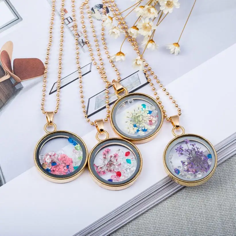 Fashion Women Round Glass Dried Flowers Pendant Necklaces Rhinestone Necklace Women Jewelry 5.16
Fashion Women Round Glass Dried Flowers Pendant Necklaces Rhinestone Necklace Women Jewelry 5.16