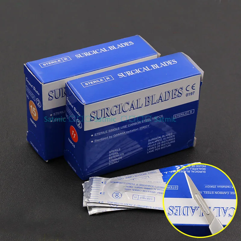 100 Pcs Scalpel Blades 10# ,11#,12#,15#,20#,21# For Dental medical Stainless Steel Surgical Blade
100 Pcs Scalpel Blades 10# ,11#,12#,15#,20#,21# For Dental medical Stainless Steel Surgical Blade