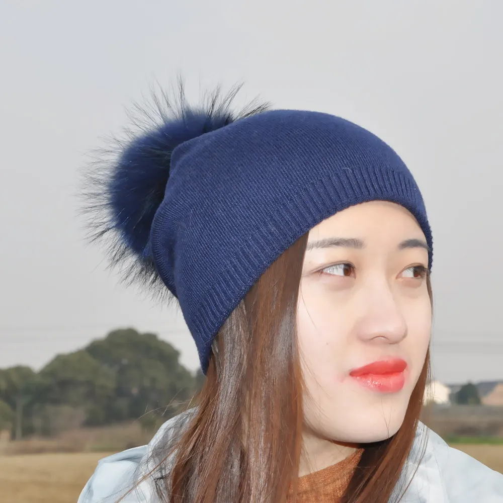 Wool Cotton Blend Fur Ponpon Knitted Hat Female Winter Fur Mink Hat Autumn Spring Crochet Beanie Natural Raccoon Fur Ball Hat
Wool Cotton Blend Fur Ponpon Knitted Hat Female Winter Fur Mink Hat Autumn Spring Crochet Beanie Natural Raccoon Fur Ball Hat