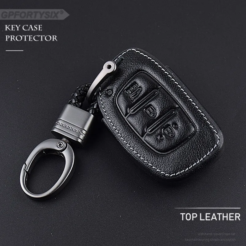 GPFORTYSIX Leather car key fob cover case for Hyundai Creta ix25 Key Case car Wallet Key cover Shell keychain Auto key smart
GPFORTYSIX Leather car key fob cover case for Hyundai Creta ix25 Key Case car Wallet Key cover Shell keychain Auto key smart