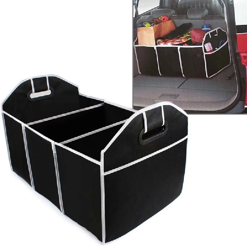 Car Seat Organizer Trash Bin AUTO Trunk Cargo Collapsible Storage Black Folding Boxes Sundries For Organiser Box | Автомобили и