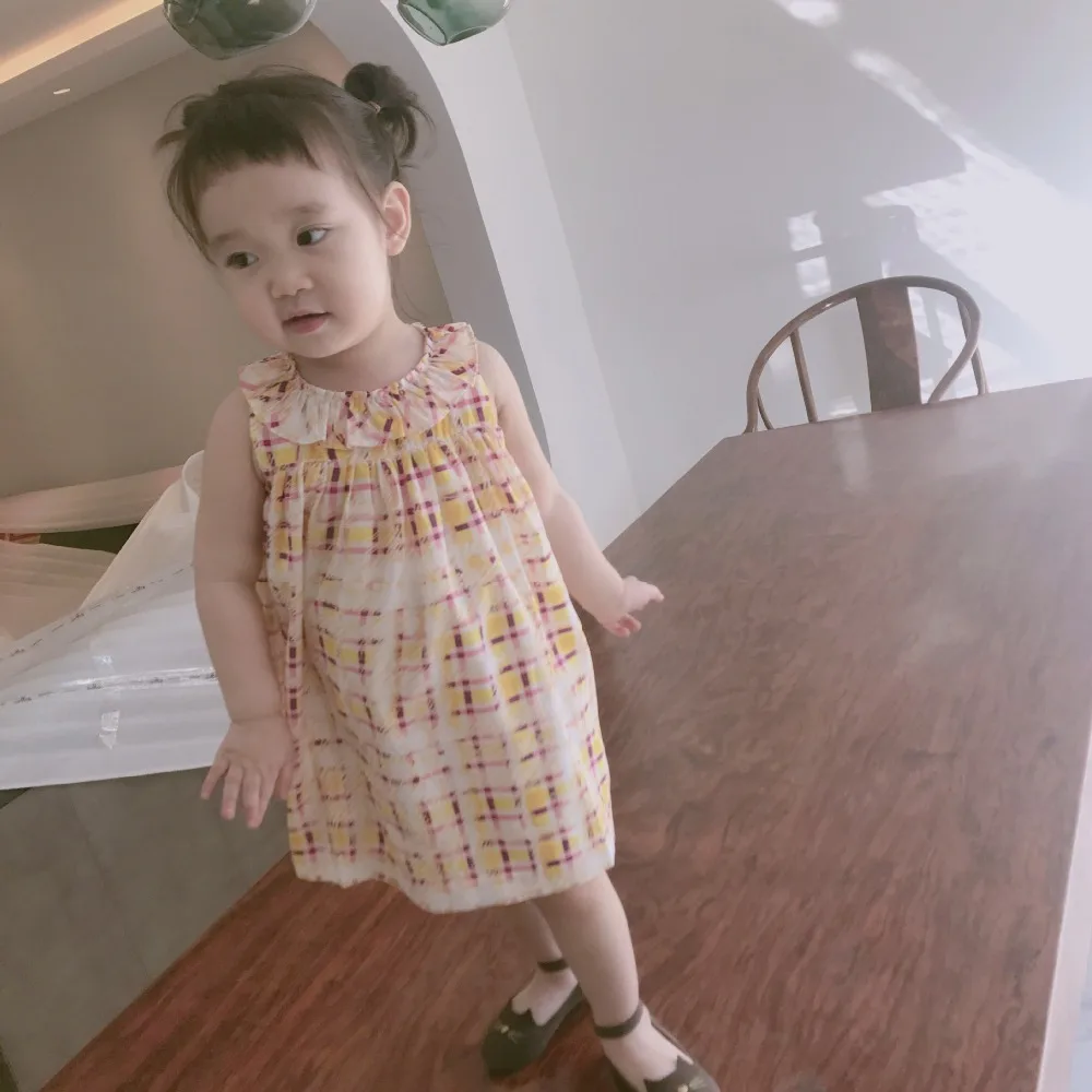 kids girls clothes for summer 2019 sleeveless Yellow plaid print dress baby girls clothes cotton lovely girl dress
kids girls clothes for summer 2019 sleeveless Yellow plaid print dress baby girls clothes cotton lovely girl dress