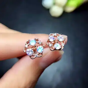 Fidelity natural 3mm moonstone stud earrings s925 sterling silver fashion fine jewelry for women party Natural blue gemstone
Fidelity natural 3mm moonstone stud earrings s925 sterling silver fashion fine jewelry for women party Natural blue gemstone
