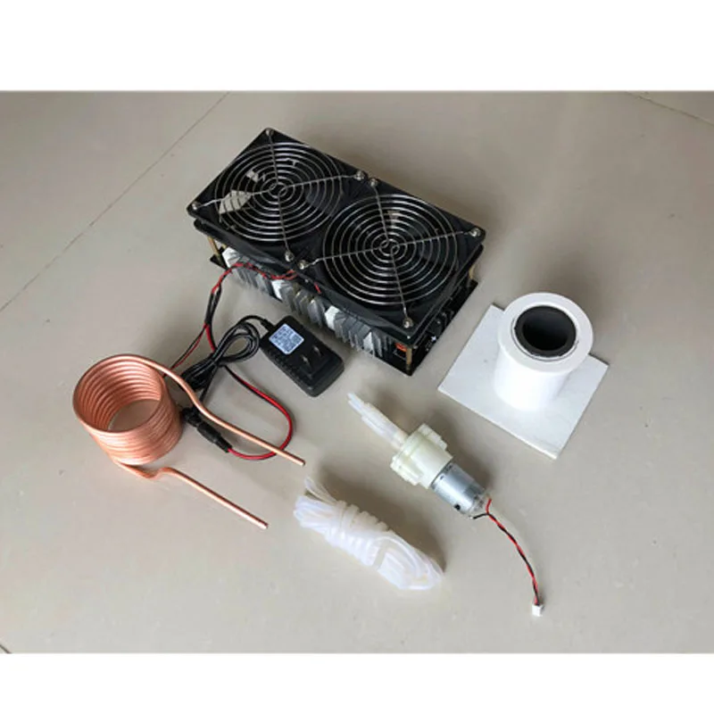 2500W ZVS High frequency Heating Machine Induction Heating Board Module Flyback Driver Heater+Coil+Dual fan+Crucible+Pump
2500W ZVS High frequency Heating Machine Induction Heating Board Module Flyback Driver Heater+Coil+Dual fan+Crucible+Pump