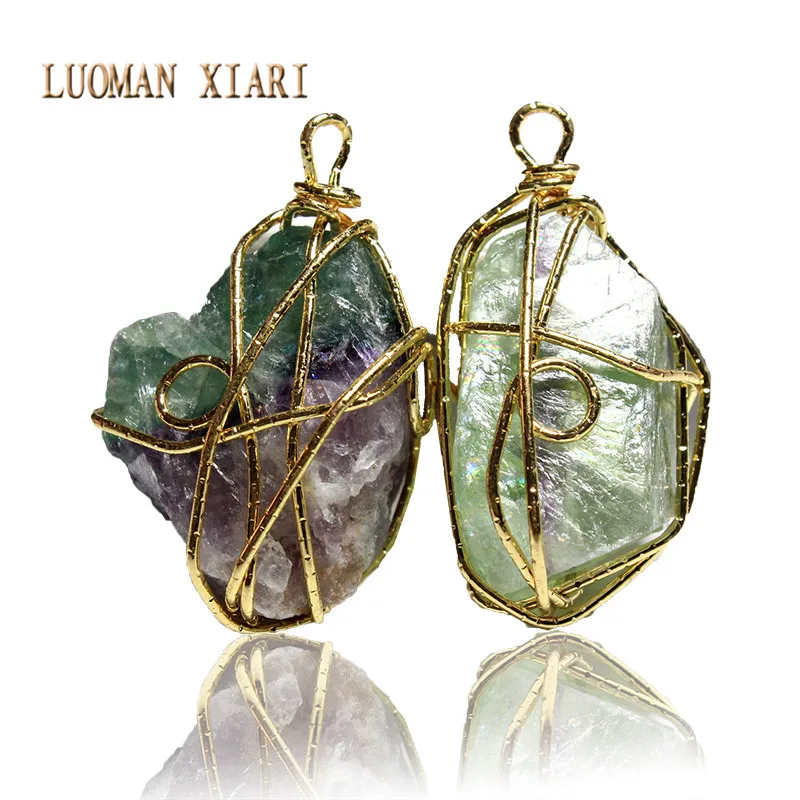 Unique Natural Rose Crystal Quartz Fluorite Pillar Stone Pendant Winding Golden Plated DIY Fit Necklace For Jewelry Making
Unique Natural Rose Crystal Quartz Fluorite Pillar Stone Pendant Winding Golden Plated DIY Fit Necklace For Jewelry Making