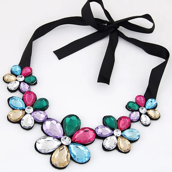 Fashion Choker statement Necklace women bijoux ribbon chain acrylic Flower Necklace&Pendants Women Jewelry gift
Fashion Choker statement Necklace women bijoux ribbon chain acrylic Flower Necklace&Pendants Women Jewelry gift