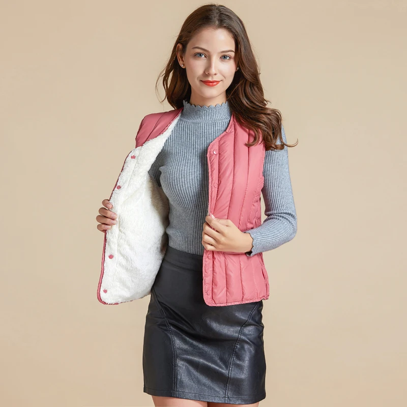 Women's Vest Autumn Winter Jacket Women Clothes Korean Ultra Light Parka Women's Coat Lamb Wool Inner Tank Chalecos Para Mujer
Women's Vest Autumn Winter Jacket Women Clothes Korean Ultra Light Parka Women's Coat Lamb Wool Inner Tank Chalecos Para Mujer