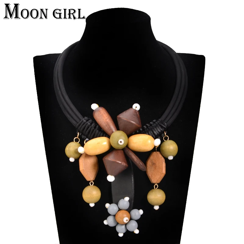 Wood Flower Choker Fashion Charms jewelry display Crystal beads Statement Maxi necklace for women collares 2017 MOON GIRL Design
Wood Flower Choker Fashion Charms jewelry display Crystal beads Statement Maxi necklace for women collares 2017 MOON GIRL Design