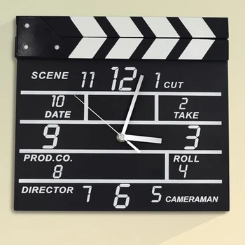 Wooden Film Panel Clock Director Electronic Clock Fashion Bedroom Home Wall Clock
Wooden Film Panel Clock Director Electronic Clock Fashion Bedroom Home Wall Clock