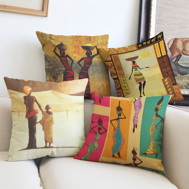 African woman painting Cushion Cover for safe Pillow Case 45x45 Home Decorative Throw Pillow Cover Car Pillow chair BZ-175
African woman painting Cushion Cover for safe Pillow Case 45x45 Home Decorative Throw Pillow Cover Car Pillow chair BZ-175