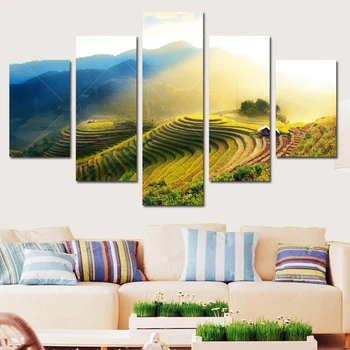 5 Panel Modern Spray Painting Rice Field Canwas Wal Art Oil Painting Nature Landscape For Living Bed Room Unframed PF1074
5 Panel Modern Spray Painting Rice Field Canwas Wal Art Oil Painting Nature Landscape For Living Bed Room Unframed PF1074