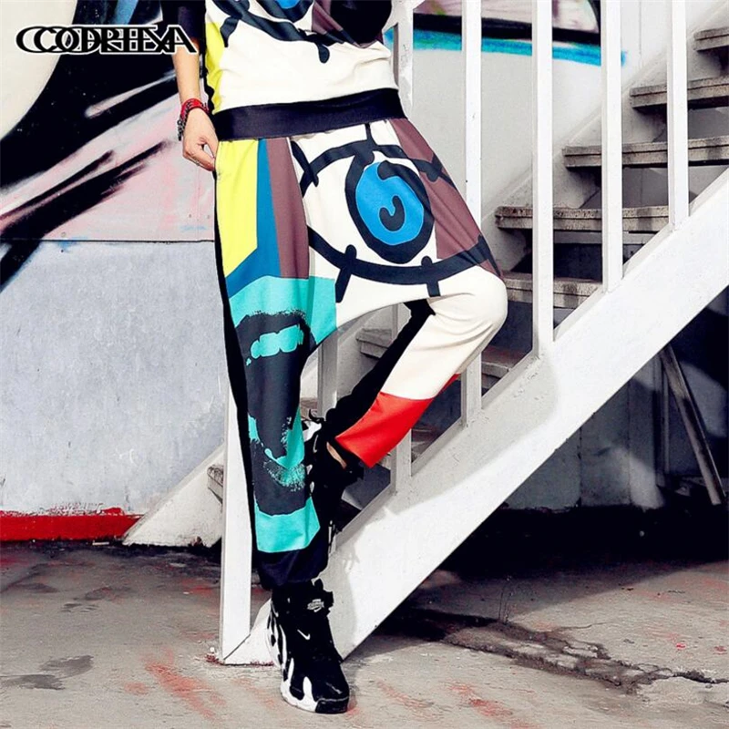 Europe Women Causal Spring Autumn Fashion Brand Print Rock hip hop Pants Elastic waistline Pants Loose Trousers Long Harem Pants 
Europe Women Causal Spring Autumn Fashion Brand Print Rock hip hop Pants Elastic waistline Pants Loose Trousers Long Harem Pants