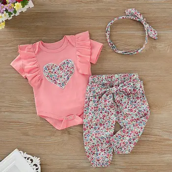 Baby Girl Clothes Summer Toddler Kid Baby Girls Ruffled Short Sleeve Top +Floral Bow Pants +Hair Band 3pc Outfits Set
Baby Girl Clothes Summer Toddler Kid Baby Girls Ruffled Short Sleeve Top +Floral Bow Pants +Hair Band 3pc Outfits Set