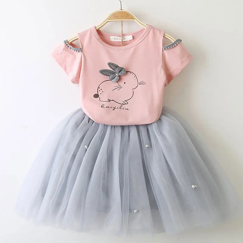 Kids baby Girls Clothing Sets 2016 New Summer Fashion Style Cartoon Kitten Printed T-Shirts+Net Veil Dress 2Pcs Girls Clothes
Kids baby Girls Clothing Sets 2016 New Summer Fashion Style Cartoon Kitten Printed T-Shirts+Net Veil Dress 2Pcs Girls Clothes