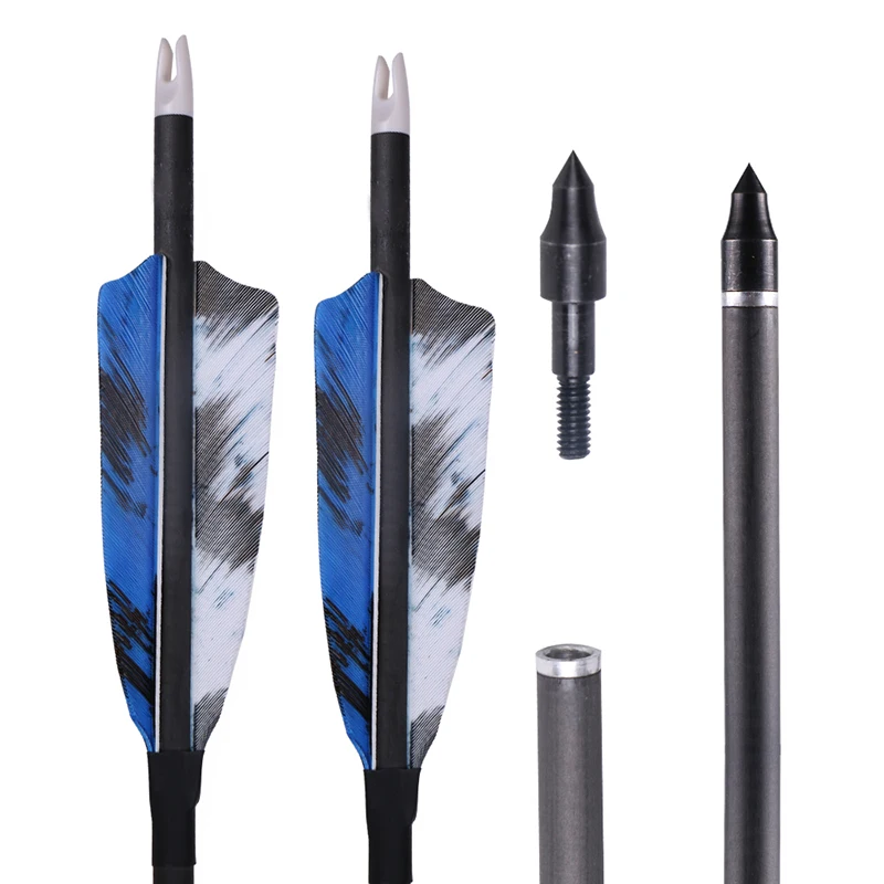6/12 pcs 32 inches Spine 400 Carbon Arrow with nock replaceable metal arrow head for Recurve/Compound Bows Archery Hunting shot
6/12 pcs 32 inches Spine 400 Carbon Arrow with nock replaceable metal arrow head for Recurve/Compound Bows Archery Hunting shot