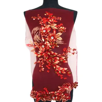 Red Lace Fabric 3D Flower Rhinestone Sequin Embroidered Wedding Gown Appliques Trims Collar Mesh Sew Patch For Dress DIY Decor
Red Lace Fabric 3D Flower Rhinestone Sequin Embroidered Wedding Gown Appliques Trims Collar Mesh Sew Patch For Dress DIY Decor