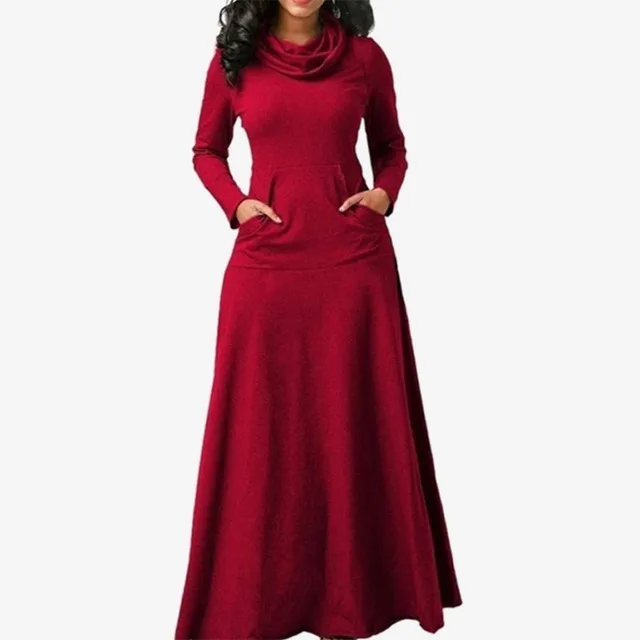 Vintage Women Solid Splice Pocket Neckerchief Dress Long Sleeve Female Maxi Dress 2019 Spring Plus Size Ladies Elegant Vestidos
Vintage Women Solid Splice Pocket Neckerchief Dress Long Sleeve Female Maxi Dress 2019 Spring Plus Size Ladies Elegant Vestidos