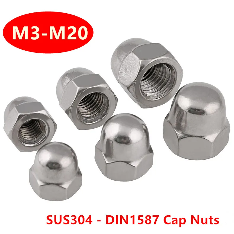 DIN1587 M3 M4 M5 M6 M8 M10 M12 M16 Stainless steel 304 Cap Nuts Hexagonal Dome Head Acorn cap Nuts Decoration epicranium Nuts 
DIN1587 M3 M4 M5 M6 M8 M10 M12 M16 Stainless steel 304 Cap Nuts Hexagonal Dome Head Acorn cap Nuts Decoration epicranium Nuts