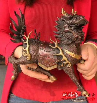 2020 home LIVING ROOM protective-efficacious Talisman House Protection Money Drawing Kylin bronze statue sculpture Decoration
2020 home LIVING ROOM protective-efficacious Talisman House Protection Money Drawing Kylin bronze statue sculpture Decoration
