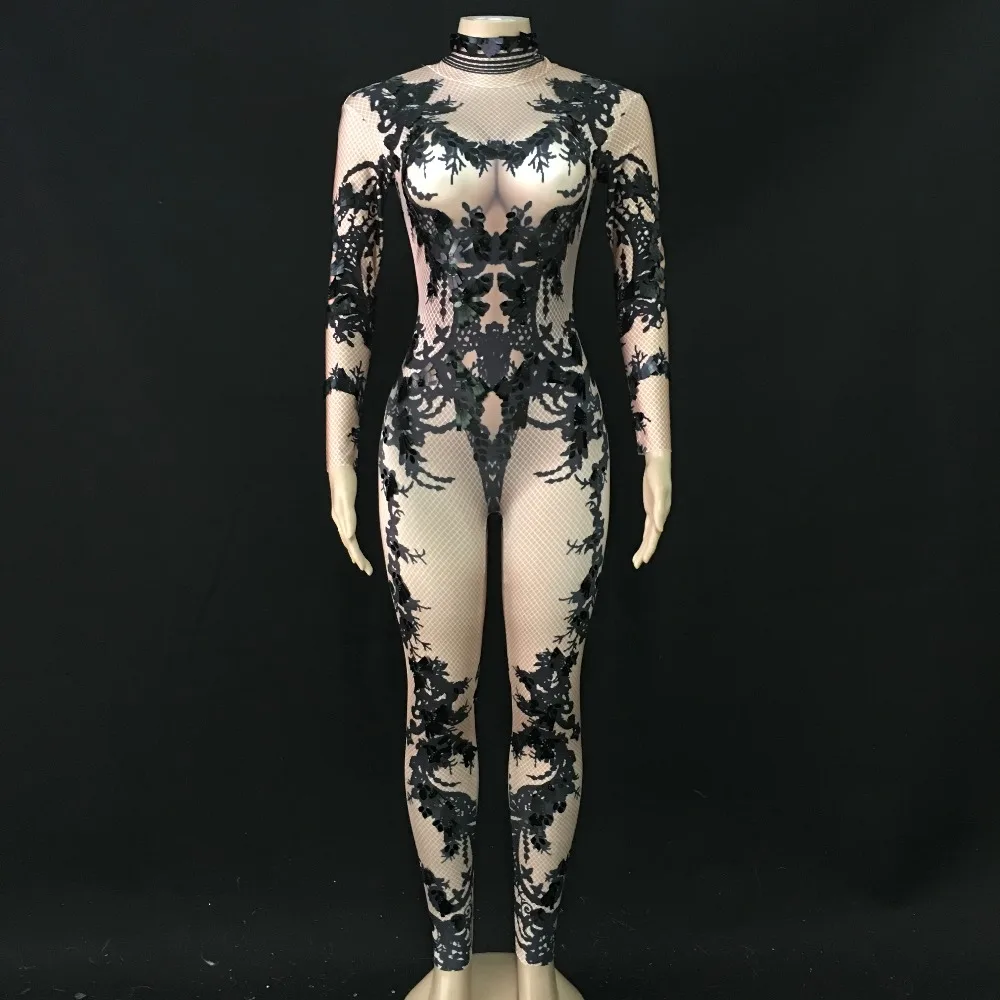 Black Sequins Stones Printed Jumpsuit Stage Female Singer Dancer Show Bodysuit Evening Prom Party Clothes DS Dance Outfit
Black Sequins Stones Printed Jumpsuit Stage Female Singer Dancer Show Bodysuit Evening Prom Party Clothes DS Dance Outfit