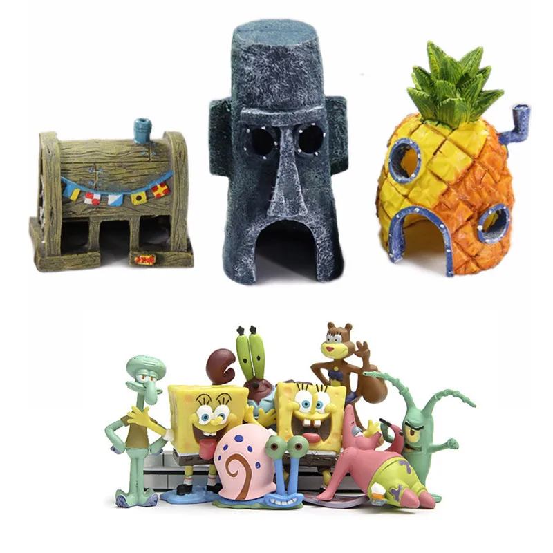 spongebob fish tank decorations patrick's house