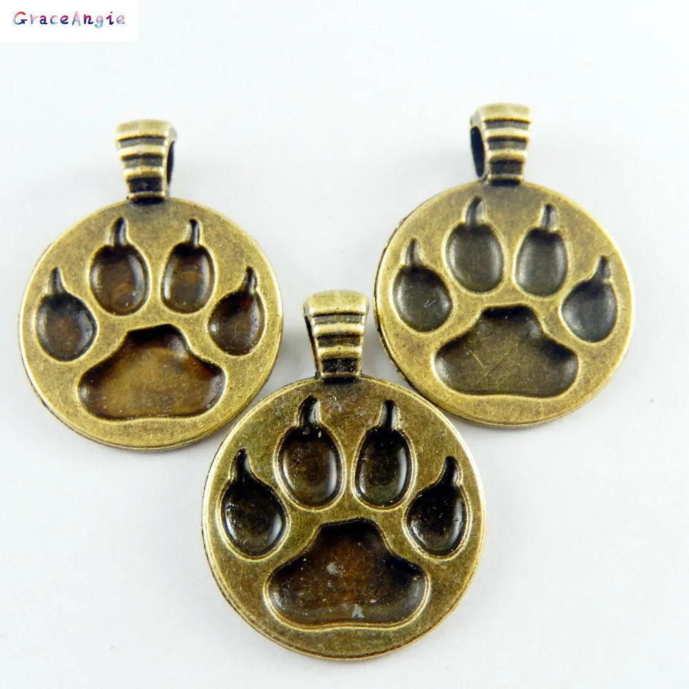 Wholesale Women 10pcsTopantique bronze Alloy Bear paw one side printing Pendant Charms fine Jewelry Finding for necklace 50895
Wholesale Women 10pcsTopantique bronze Alloy Bear paw one side printing Pendant Charms fine Jewelry Finding for necklace 50895