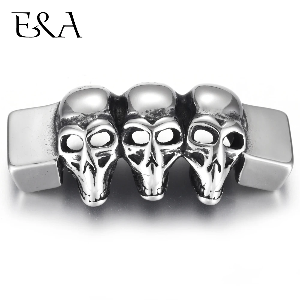 Stainless Steel Three Skulls Connector Curved Hole 12*6mm for DIY Punk Charms Bracelet Findings Jewelry Making Parts Supplies
Stainless Steel Three Skulls Connector Curved Hole 12*6mm for DIY Punk Charms Bracelet Findings Jewelry Making Parts Supplies