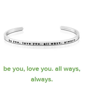 New Stainless Steel Engraved BE YOU LOVE YOU ALL WAYS ALWAYS Inspirational Quote Hand Stamped Cuff Bracelet Bangle
New Stainless Steel Engraved BE YOU LOVE YOU ALL WAYS ALWAYS Inspirational Quote Hand Stamped Cuff Bracelet Bangle