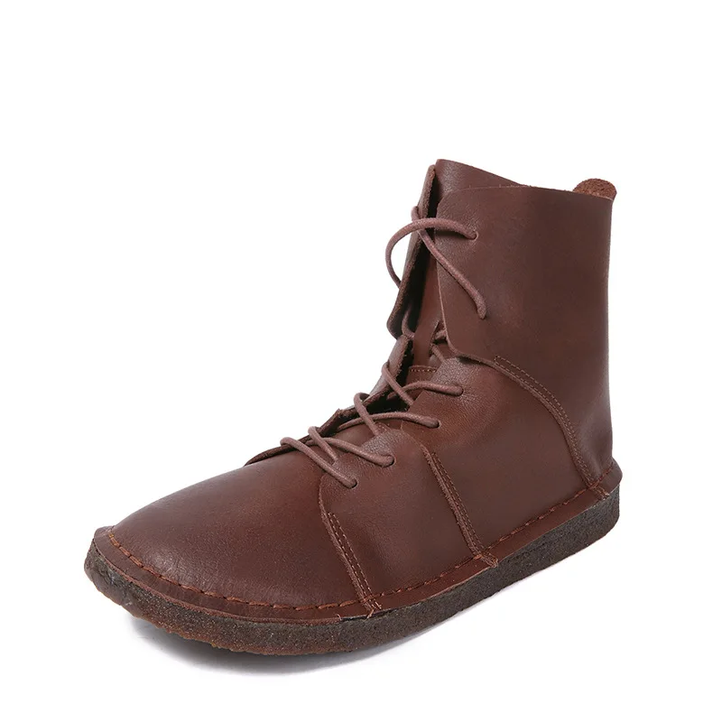 CHAISHOU woman shoes autumn ankle boots for women first layer cowhide lace-up casual flat single boots snow boots Platform shoes
CHAISHOU woman shoes autumn ankle boots for women first layer cowhide lace-up casual flat single boots snow boots Platform shoes