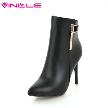 VINLLE 2020 New Arrivals Women Ankle Boots Black Platform Women Shoes Winter Shoes PU Leather Elegant Ladies Boots Size 34-43
VINLLE 2020 New Arrivals Women Ankle Boots Black Platform Women Shoes Winter Shoes PU Leather Elegant Ladies Boots Size 34-43