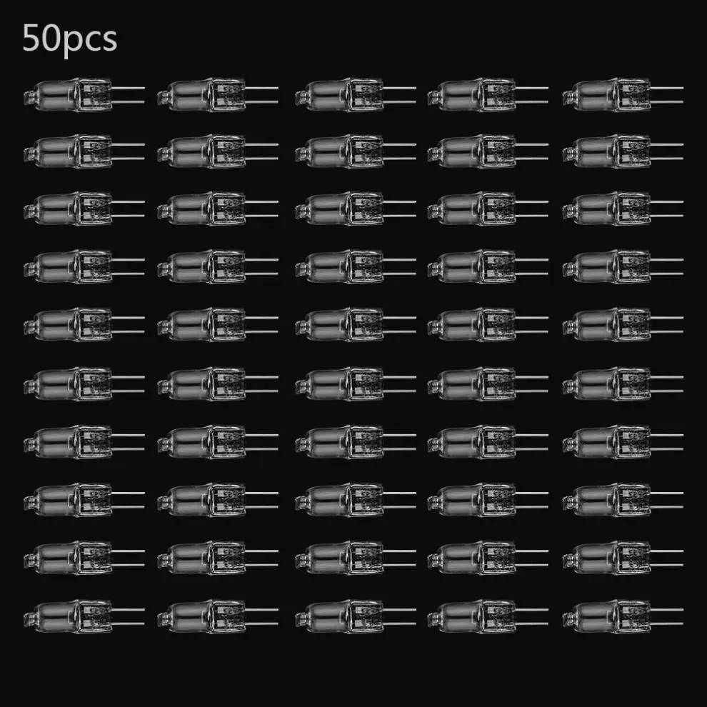 50pcs G4 12V 20W 360 Degrees Halogen Light Bulbs Long Life Capsule Lamps Warm White Clear Bulbs with 400 Lumens for Machine Tool
50pcs G4 12V 20W 360 Degrees Halogen Light Bulbs Long Life Capsule Lamps Warm White Clear Bulbs with 400 Lumens for Machine Tool