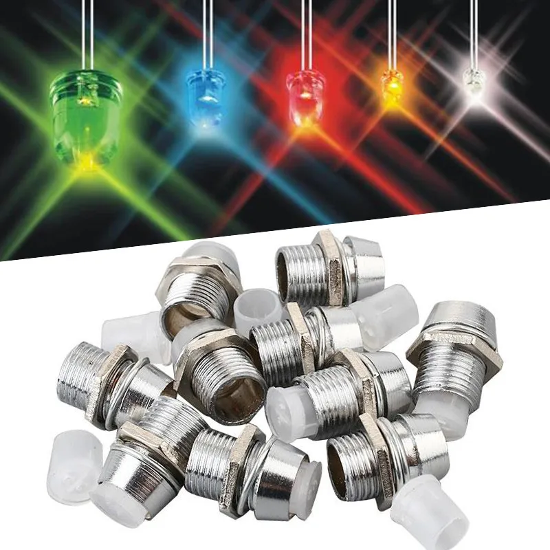 10Pcs/lot Zinc Alloy 5mm Light Emitting Diode LED Holder Mount Panel Display With Cover Wholesale
10Pcs/lot Zinc Alloy 5mm Light Emitting Diode LED Holder Mount Panel Display With Cover Wholesale