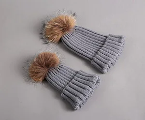 baby caps fur pompom 9