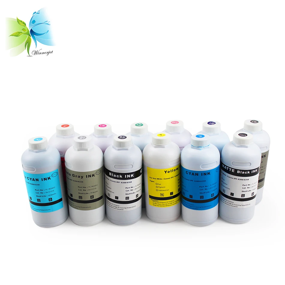 Winnerjet 500ML X 12 colors pigment ink for Canon iPF6300 iPF6350 imagePROGRAF best printing ink for Canon PFI-105
Winnerjet 500ML X 12 colors pigment ink for Canon iPF6300 iPF6350 imagePROGRAF best printing ink for Canon PFI-105