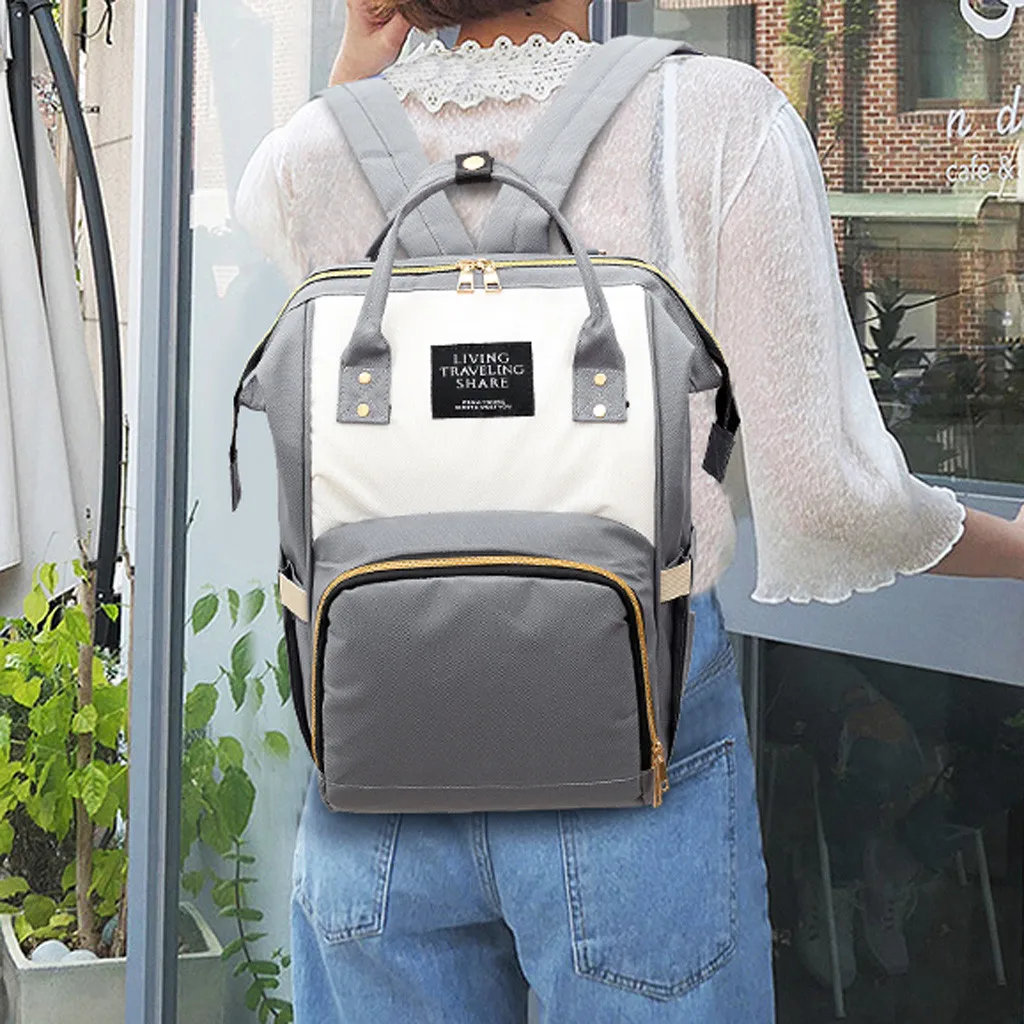 2019 new LIVING TRAVELING SHARE fashion ladies color matching Oxford cloth large capacity Mummy bag backpack
2019 new LIVING TRAVELING SHARE fashion ladies color matching Oxford cloth large capacity Mummy bag backpack