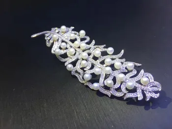 3-4MM natural fresh water pearl feather brooch pins and pendant double use 925 sterling silver blingbling fine women jewelry
3-4MM natural fresh water pearl feather brooch pins and pendant double use 925 sterling silver blingbling fine women jewelry