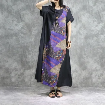Women Short Sleeve O Collar Floral Print Long Vintage Dress 2019 Summer New National Style A- Line Dresses XL-01
Women Short Sleeve O Collar Floral Print Long Vintage Dress 2019 Summer New National Style A- Line Dresses XL-01