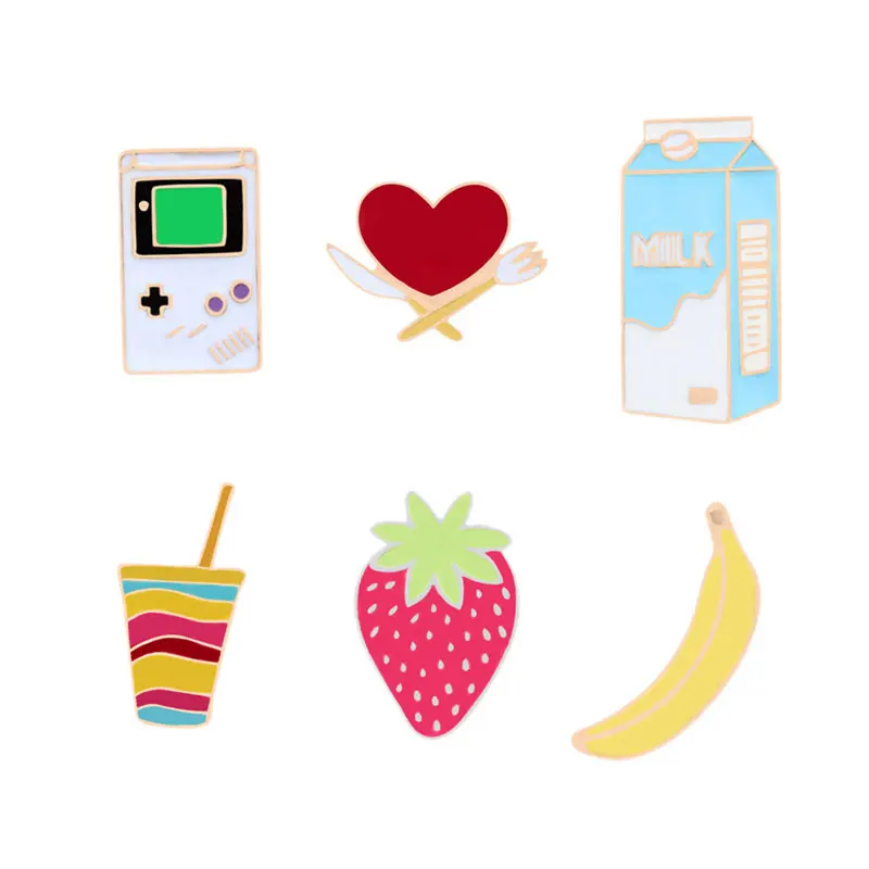 Cartoon Milk Food Brooches For Women Jewelry Childhood Metal Game Machine Enamel Pins Men Denim jackets Badges Fruits Pin Gifts
Cartoon Milk Food Brooches For Women Jewelry Childhood Metal Game Machine Enamel Pins Men Denim jackets Badges Fruits Pin Gifts