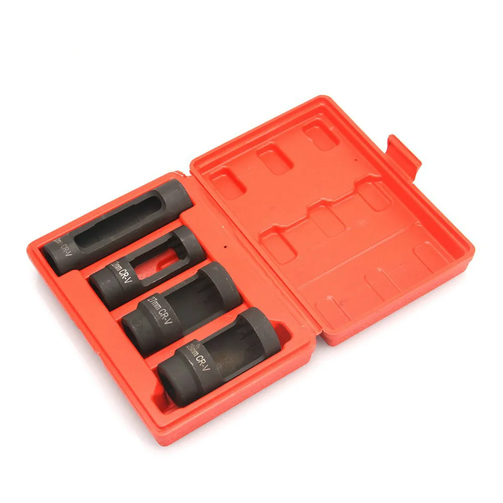 4PCS 1/2" Automotive Drive Oxygen Lambda Sensor Socket Removal Tool Kit 22 27 28mm for Various Car Engine Care Tool
4PCS 1/2" Automotive Drive Oxygen Lambda Sensor Socket Removal Tool Kit 22 27 28mm for Various Car Engine Care Tool
