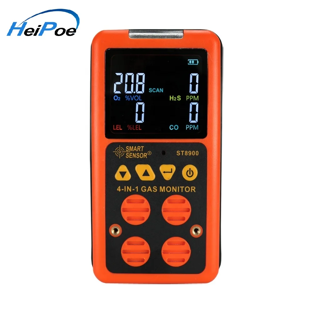 4 in 1 EU Digital Gas Detector O2 H2S CO LEL Handheld Mini Gas Analyzer Air Monitor Gas Leak Tester Carbon Monoxide Meter ST8900
4 in 1 EU Digital Gas Detector O2 H2S CO LEL Handheld Mini Gas Analyzer Air Monitor Gas Leak Tester Carbon Monoxide Meter ST8900